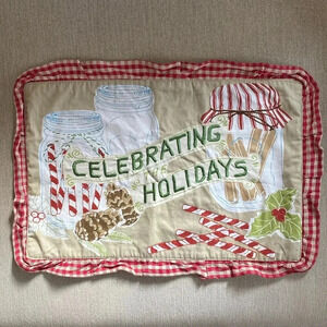 St. Nicholas Square Kohl’s Holiday Christmas Mason Jar Plaid Place Mat Decor